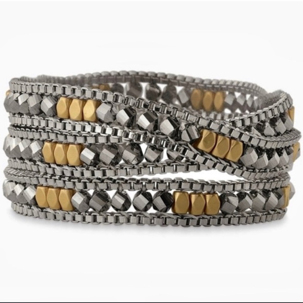 🐠 STELLA&DOT Gold and Silver Multi-Layer Bracelet